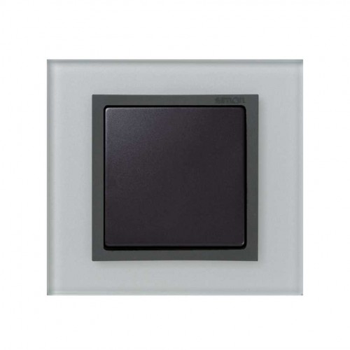 Marco para 1 elemento cristal gris interior grafito Simon 82 Nature