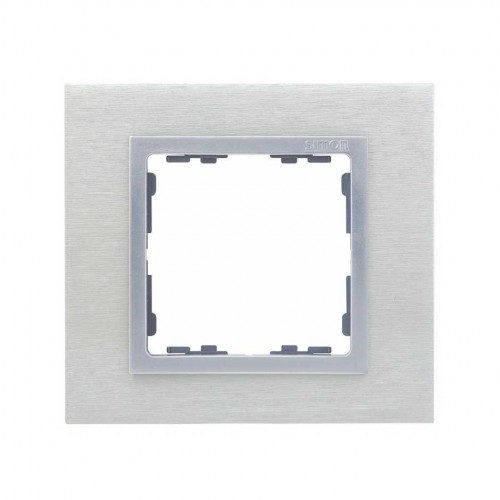 Marco para 1 elemento inox mate interior aluminio Simon 82 Nature