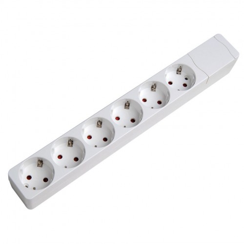 BASE MÚLTIPLE FIJACIÓN APTA PARA PARED 6 TOMAS 16A 250V~ BLANCA SIN CABLE Simon Brico