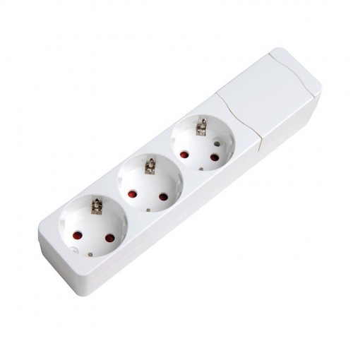 BASE MÚLTIPLE FIJACIÓN APTA PARA PARED 3 TOMAS 16A 250V~ BLANCA SIN CABLE Simon Brico