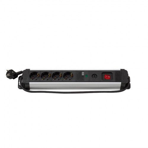 BASE MÚLTIPLE EXTRAPOWER 4 TOMAS 16A 250V~ ALUMINIO C/PROT. SOBRETENSIONES 1,5M CABLE H05VV-F 3G1,5MM² SIMON BRICO