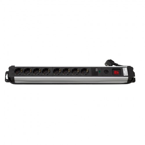BASE MÚLTIPLE EXTRAPOWER 8 TOMAS 16A 250V~ ALUMINIO C/PROT. SOBRETENSIONES 1,5M CABLE H05VV-F 3G1,5MM² SIMON BRICO