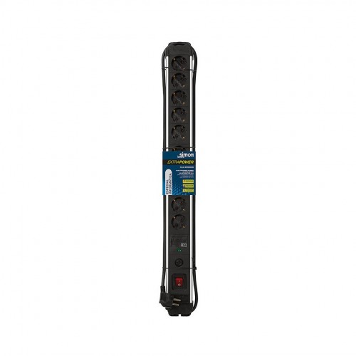 BASE MÚLTIPLE EXTRAPOWER 10 TOMAS 16A 250V~ ALUMINIO C/PROT. SOBRETENSIONES 1,5M CABLE H05VV-F 3G1,5MM² SIMON BRICO