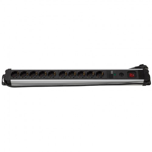 BASE MÚLTIPLE EXTRAPOWER 10 TOMAS 16A 250V~ ALUMINIO C/PROT. SOBRETENSIONES 1,5M CABLE H05VV-F 3G1,5MM² SIMON BRICO