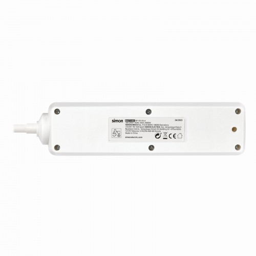 BASE 4 TOMAS CON TT CABLE 2M BLANCO(FAJ)