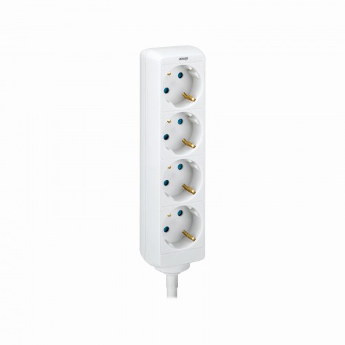 BASE 4 TOMAS CON TT CABLE 2M BLANCO(FAJ)