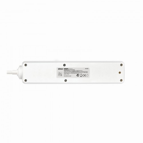 BASE 5 TOMAS CON TT CABLE 2M BLANCO(FAJ)