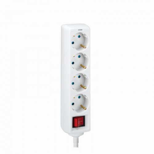 BASE 4 TOMAS TT INT.CABLE 3M BLANCO(FAJ)