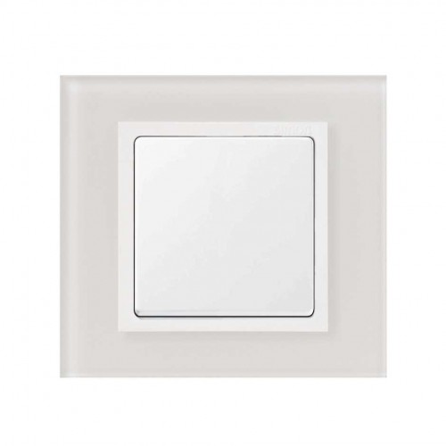 Marco para 1 elemento cristal blanco interior blanco Simon 82 Nature