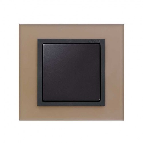 Marco para 1 elemento cristal cobre interior grafito Simon 82 Nature