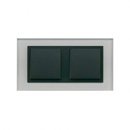 Marco para 3 elementos cristal gris interior grafito Simon 82 Nature