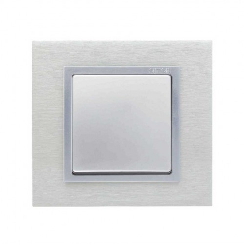 Marco para 2 elementos inox mate interior aluminio Simon 82 Nature