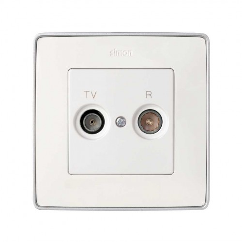 Placa para tomas inductivas de R-TV blanco Simon 82
