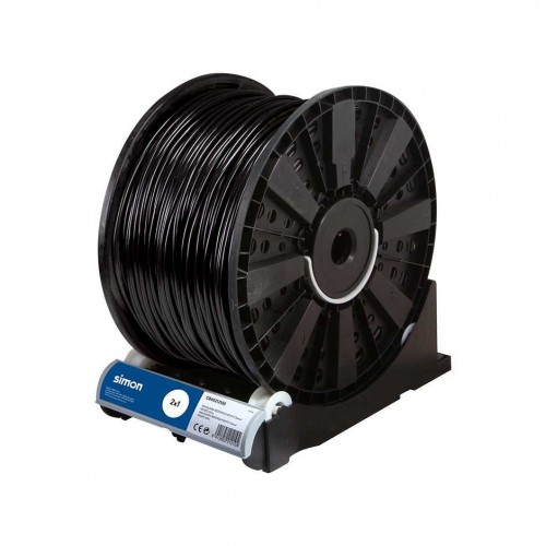 CABLE MANGUERA REDONDA H05VV-F 2x1MM² 100 METROS NEGRO Simon