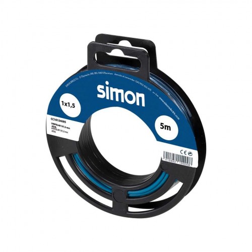 CABLE UNIPOLAR H07V-K 1x1,5MM² 5 METROS AZUL Simon