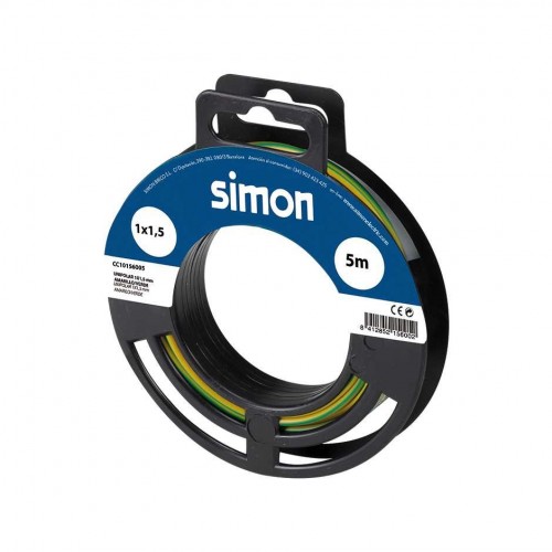 CABLE UNIPOLAR H07V-K 1x1,5MM² 5 METROS AMARILLO/VERDE Simon