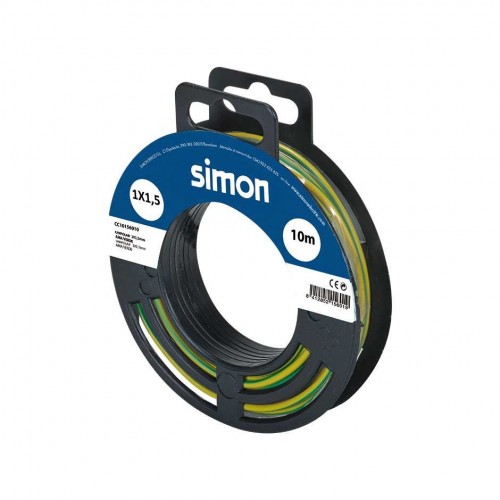 CABLE UNIPOLAR H07V-K 1x1,5MM² 10 METROS AMARILLO/VERDE Simon