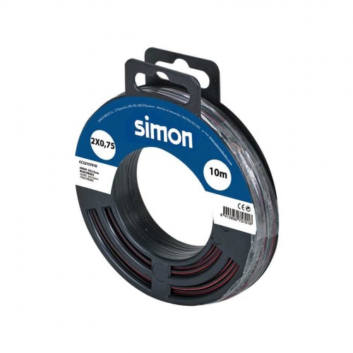 CABLE AUDIO A03VH-V 2X0,75MM² 10 METROS ROJO/NEGRO Simon