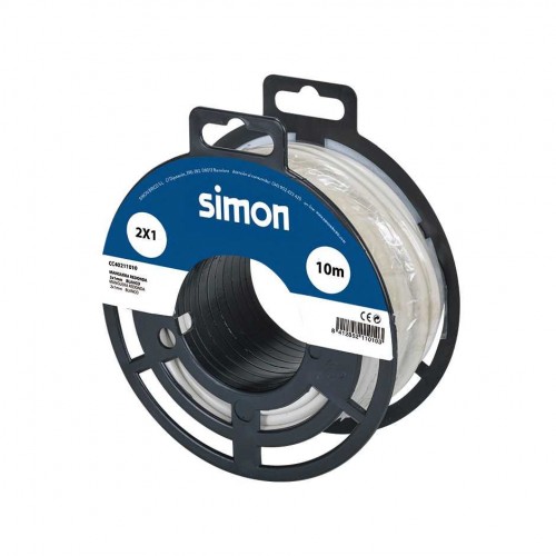 CABLE MANGUERA REDONDA H05VV-F 2x1MM² 10 METROS BLANCO Simon