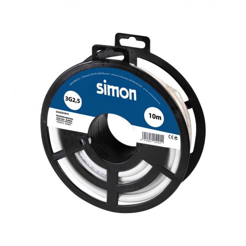 CABLE MANGUERA REDONDA H05VV-F 3G2,5MM² 10 METROS BLANCO Simon