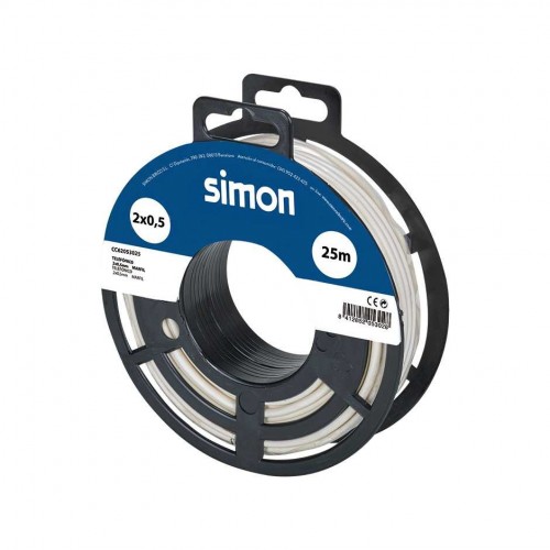 CABLE TELEFÓNICO H05VV-F 2x0,5MM² 25 METROS MARFIL Simon