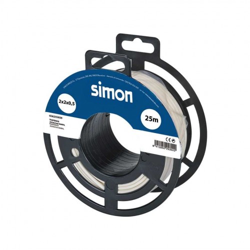 CABLE TELEFÓNICO H05VV-F 4x0,5MM² 25 METROS MARFIL Simon
