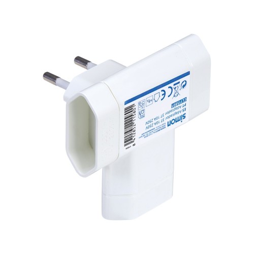 ADAPTADOR TRIPLE LATERAL 10A 250V BLANCO Simon