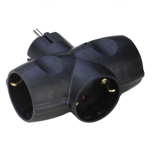 ADAPTADOR TRIPLE LATERAL 16A 250V NEGRO Simon