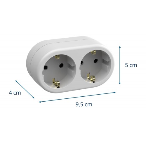 ADAPTADOR DOBLE FRONTAL 16A 250V BLANCO Simon