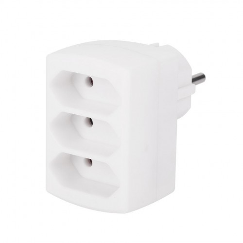 ADAPTADOR TRIPLE FRONTAL 10A 250V BLANCO SIMON BRICO