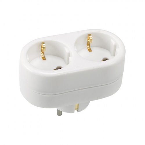 ADAPTADOR DOBLE FRONTAL 16A 250V BLANCO SIMON