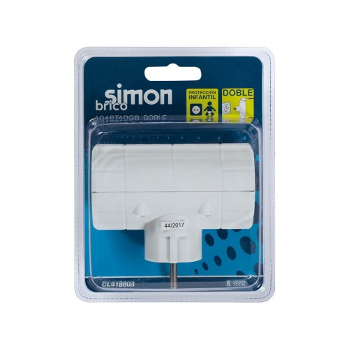 ADAPTADOR DOBLE LATERAL 16A 250V BLANCO SIMON