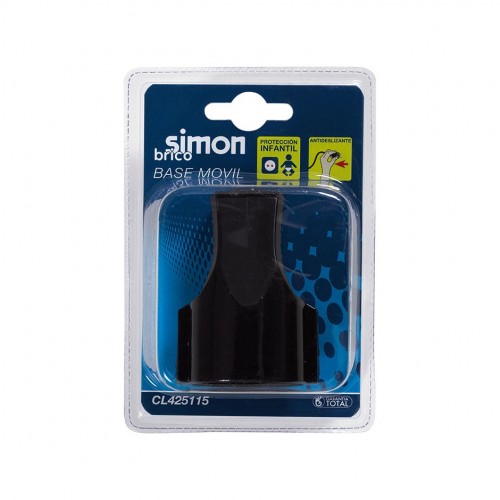 BASE MÓVIL 16A 250V NEGRA Simon Brico