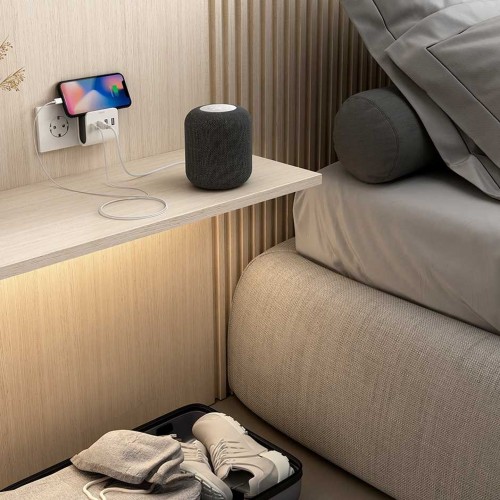 ADAPTADOR 3 USB A + 1 USB C CON SOPORTE PARA SMARTPHONE SIMON