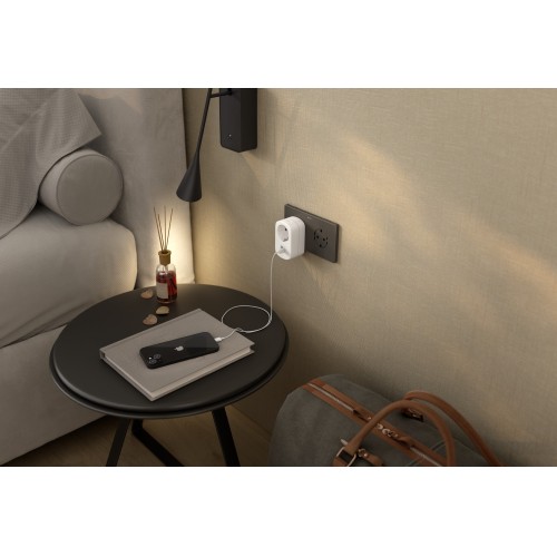 ADAPTADOR COMBI USB A + C TOMA FRANCESA SIMON