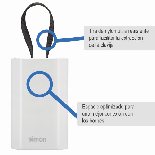 BASE MÓVIL 10A CON SISTEMA DE FÁCIL EXTRACCIÓN SIMON
