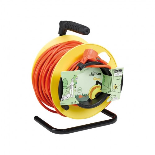 EXTENSIBLE JARDÍN 25M H05VV-F 3G1.5MM² 4 TOMAS 16A 250V~ NARANJA SIMON