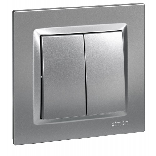 DOBLE CONMUTADOR ALUMINIO SIMON 10
