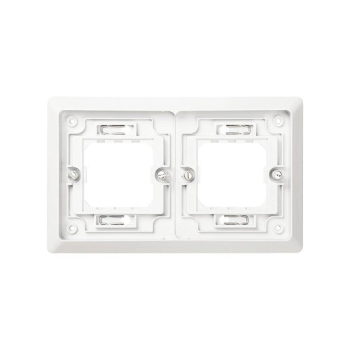 Marco para cajas de empotrar de 2 elementos horizontal blanco Simon Aqua