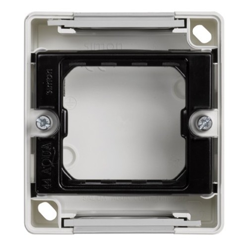 Caja de superficie estanca para 1 elemento blanca Simon Aqua