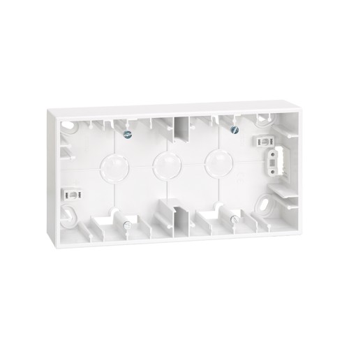 Base para caja pared de superficie para 2 elementos blanco Simon 27 Play