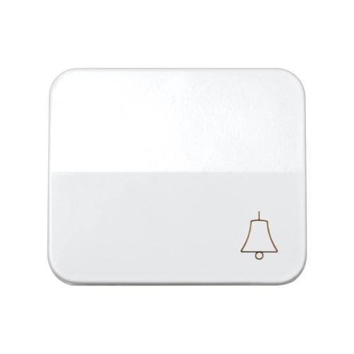 Tecla individual con grabado campana para pulsador blanco Simon 75
