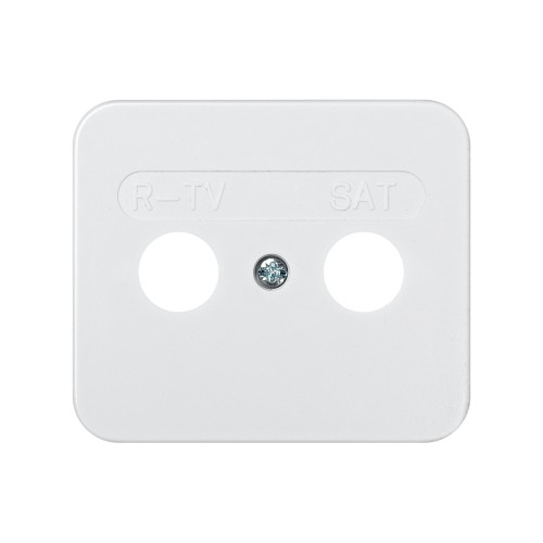 Placa para tomas inductivas de R-TV+SAT blanco Simon 75