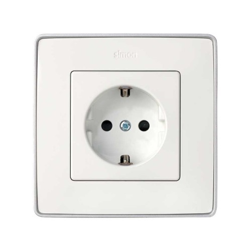 Base de enchufe schuko 16 A 250V~ con sistema de embornamiento a tornillo