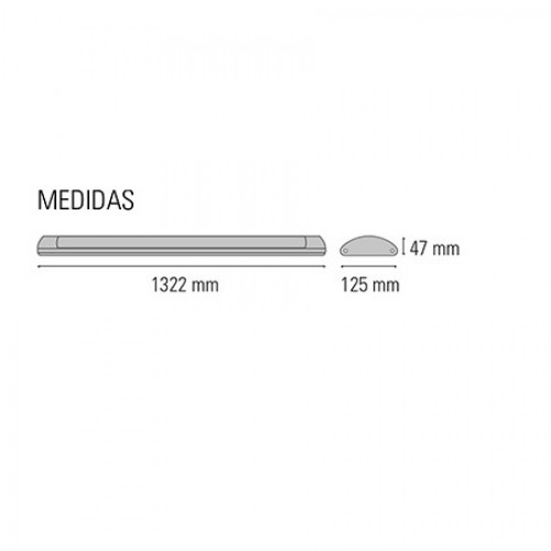 REGLETA LED CILENE BLANCA ESPECIAL TECHO 42W 2650 LÚMENES LUZ NEUTRA 220-240V/50-60Hz Simon