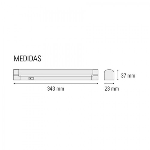 REGLETA LED LARISA ENLAZABLE ESPECIAL BAJO MUEBLE 6,4W 550 LÚMENES LUZ FRÍA 220-240V/50Hz Simon