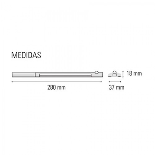 REGLETA LED CRESIDA CON DETECCIÓN DE MOVIMIENTO Y CREPUSCULAR ESPECIAL ARMARIOS 1,3W 50 LÚMENES LUZ FRÍA Simon