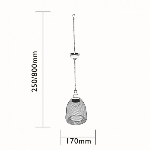 Luminaria Solar Decorativa Colgante Salsa Luxform