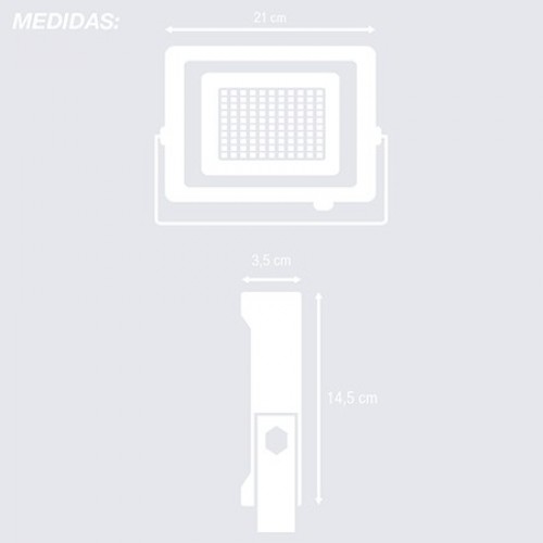 PROYECTOR LED 30W 2700 LÚMENES LUZ FRÍA IP65 (CAJA) Simon