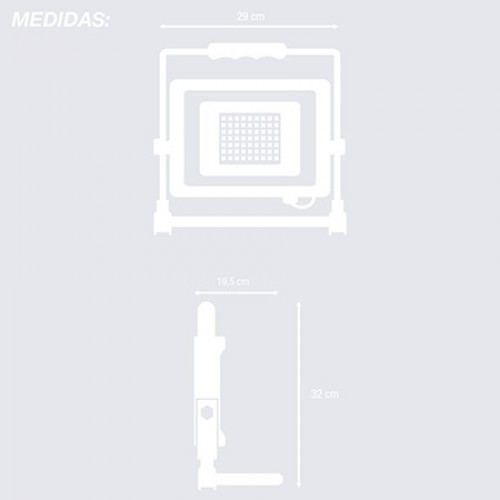 PROYECTOR LED CON SOPORTE 30W 2700 LÚMENES LUZ FRÍA IP65 (CAJA) Simon